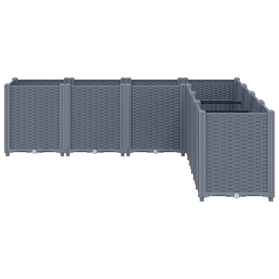 Plantenbak 160X160X53 Cm Polypropeen Grijs Blauw