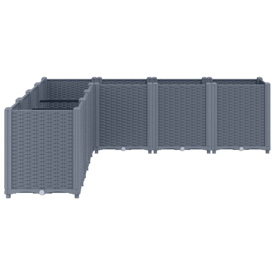 Plantenbak 160X160X53 Cm Polypropeen Grijs Blauw