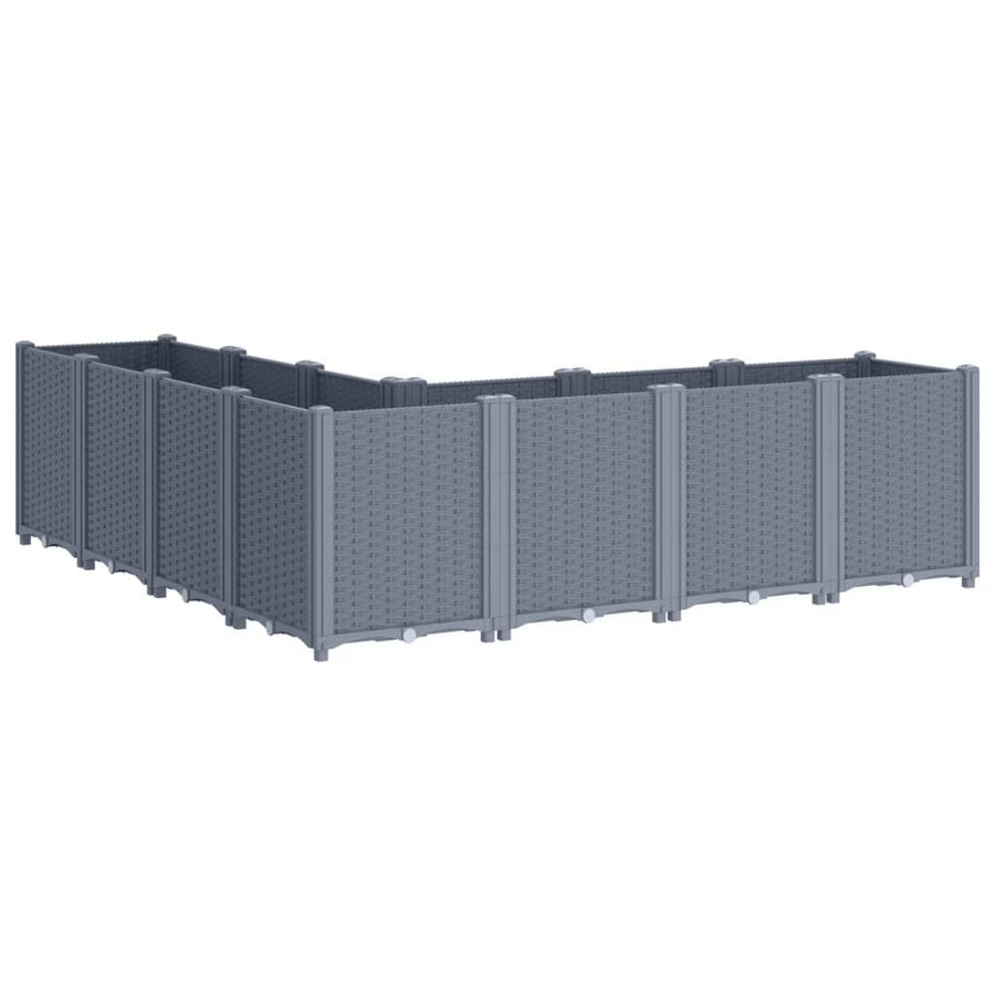 Plantenbak 160X160X53 Cm Polypropeen Grijs Blauw