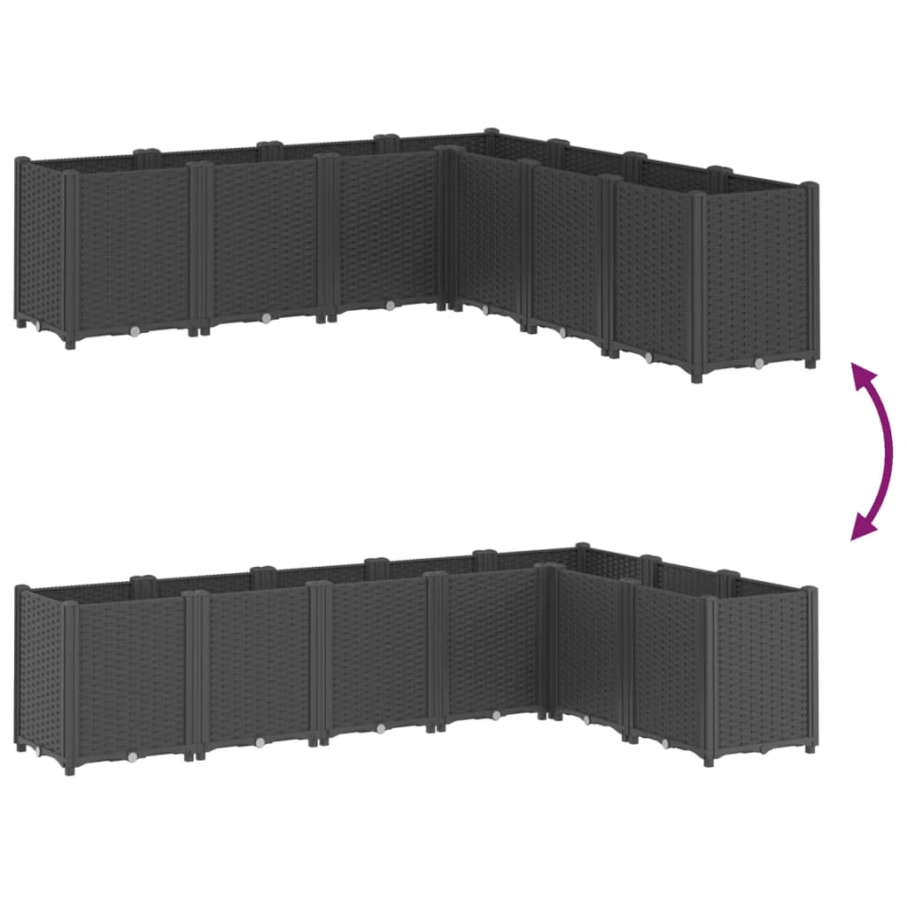 Plantenbak 160X160X53 Cm Polypropeen Zwart