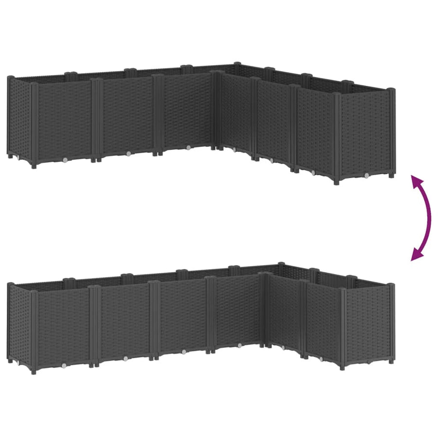Plantenbak 160X160X53 Cm Polypropeen Zwart