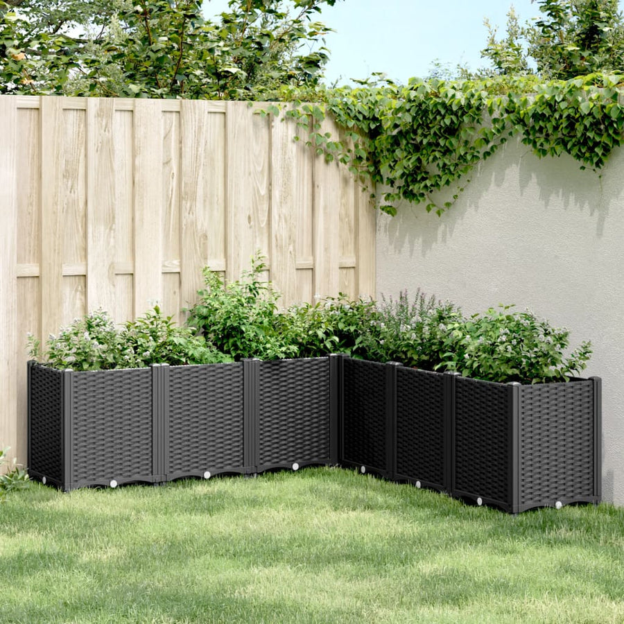 Plantenbak 160X160X53 Cm Polypropeen Zwart