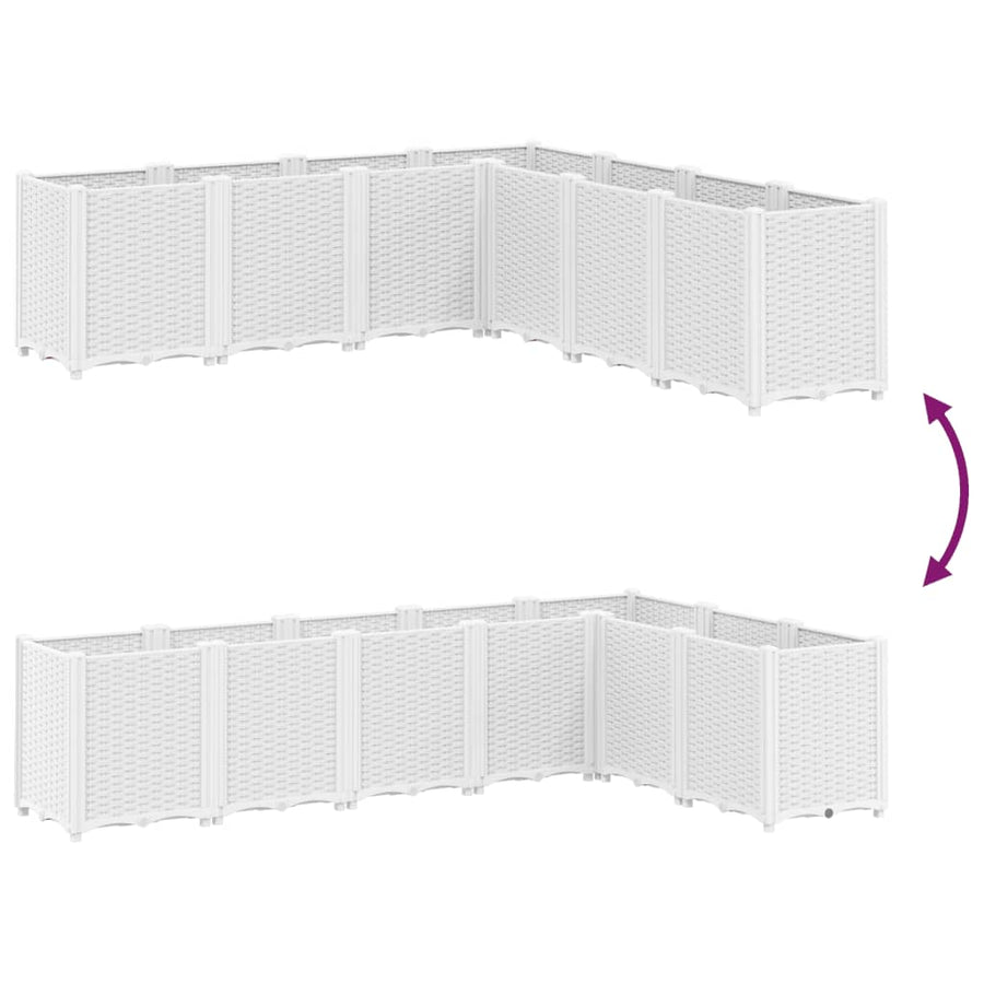 Plantenbak 160X160X53 Cm Polypropeen Wit