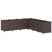 Plantenbak 160X160X53 Cm Polypropeen Bruin Blauw