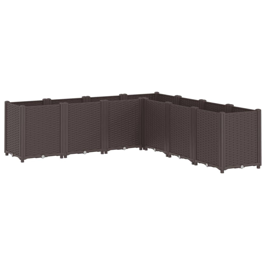 Plantenbak 160X160X53 Cm Polypropeen Bruin Blauw