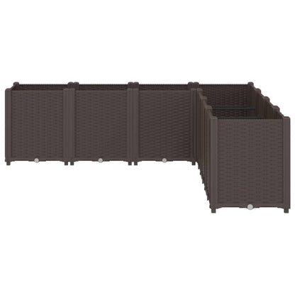 Plantenbak 160X160X53 Cm Polypropeen Bruin Blauw