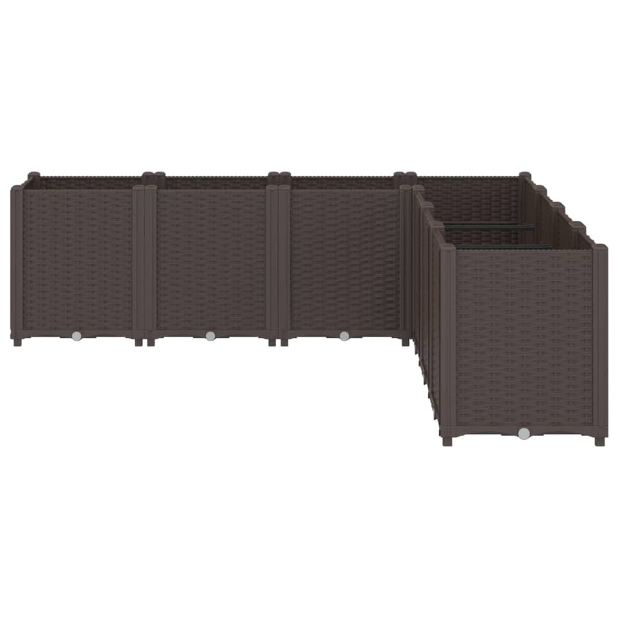 Plantenbak 160X160X53 Cm Polypropeen Bruin Blauw