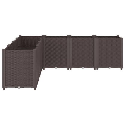 Plantenbak 160X160X53 Cm Polypropeen Bruin Blauw