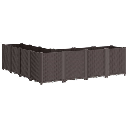 Plantenbak 160X160X53 Cm Polypropeen Bruin Blauw