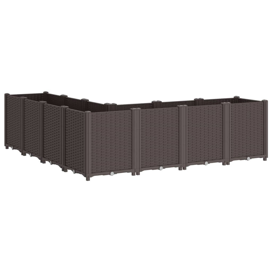 Plantenbak 160X160X53 Cm Polypropeen Bruin Blauw