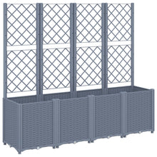 Plantenbak Met Latwerk 160X40X140 Cm Polypropeen Grijs
