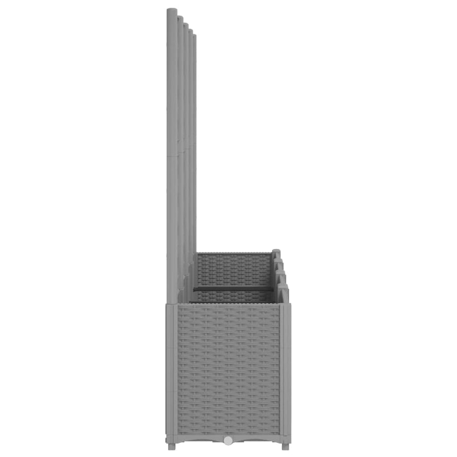 Plantenbak Met Latwerk 160X40X140 Cm Polypropeen Lichtgrijs Blauw