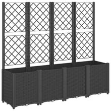 Plantenbak Met Latwerk 160X40X140 Cm Polypropeen Zwart Groen
