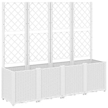 Plantenbak Met Latwerk 160X40X140 Cm Polypropeen Wit