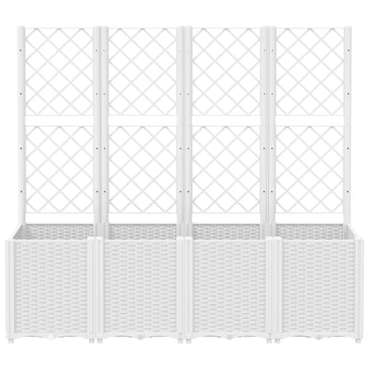 Plantenbak Met Latwerk 160X40X140 Cm Polypropeen Wit