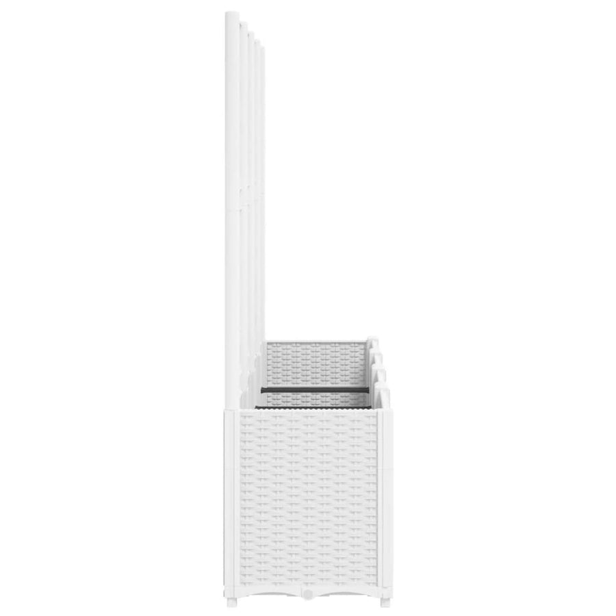 Plantenbak Met Latwerk 160X40X140 Cm Polypropeen Wit
