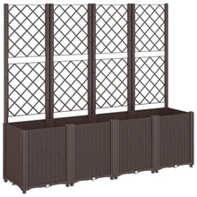 Plantenbak Met Latwerk 160X40X140 Cm Polypropeen Bruin