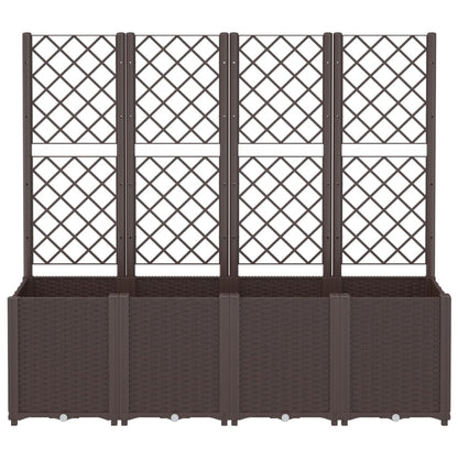 Plantenbak Met Latwerk 160X40X140 Cm Polypropeen Bruin