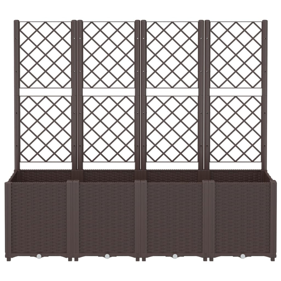 Plantenbak Met Latwerk 160X40X140 Cm Polypropeen Bruin