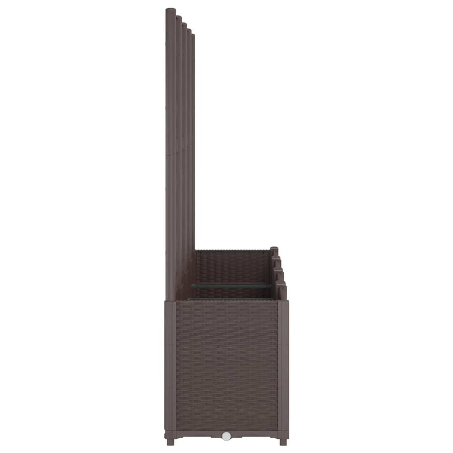 Plantenbak Met Latwerk 160X40X140 Cm Polypropeen Bruin