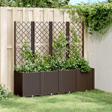 Plantenbak Met Latwerk 160X40X140 Cm Polypropeen Bruin