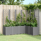 Plant pot with trellis 160x120x140 cm polypropylene light gray