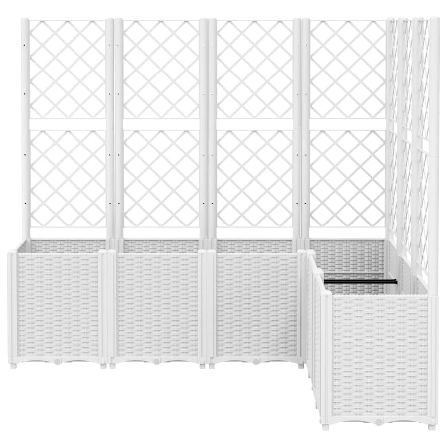 Plantenbak Met Latwerk 160X120X140 Cm Polypropeen Wit