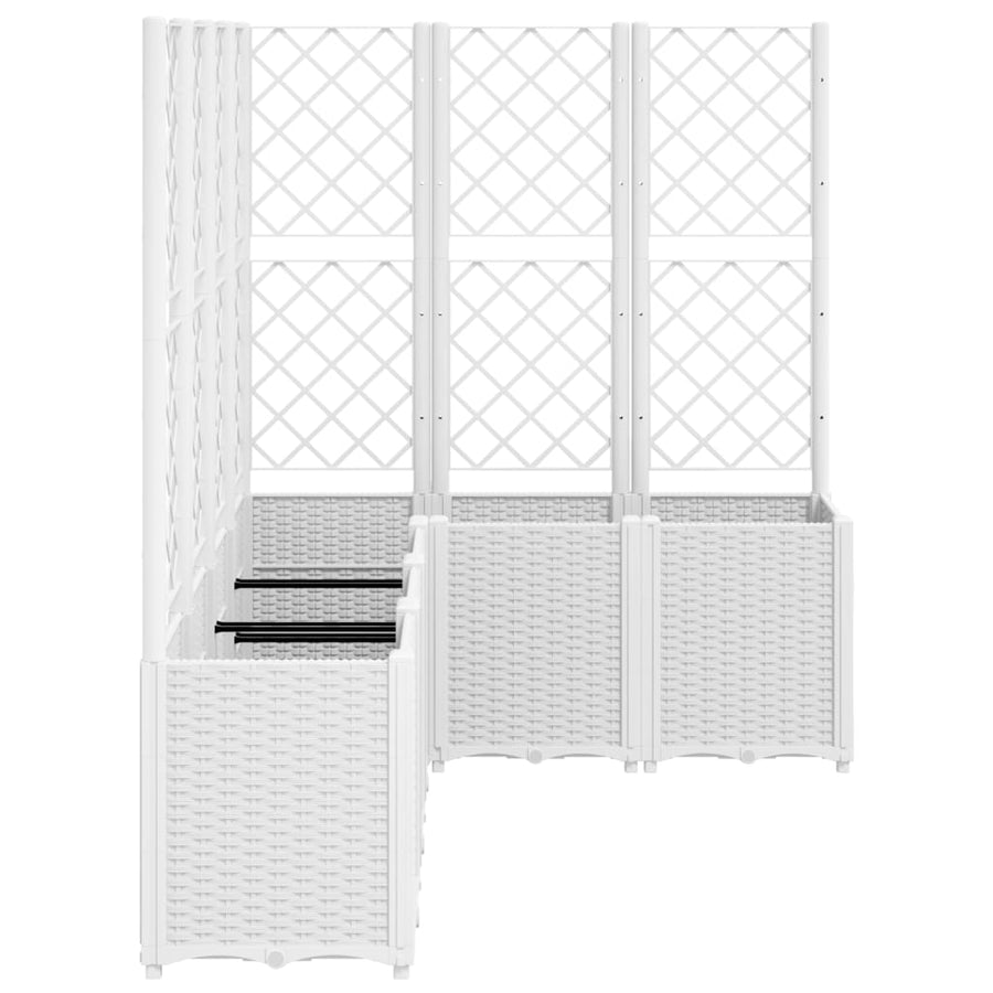 Plantenbak Met Latwerk 160X120X140 Cm Polypropeen Wit
