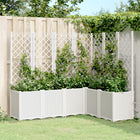 Plantenbak met latwerk 160x120x140 cm wit polypropeen