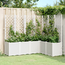 Plantenbak Met Latwerk 160X120X140 Cm Polypropeen Wit