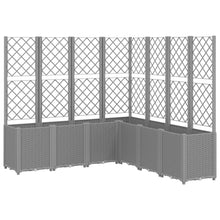 Plantenbak Met Latwerk 160X160X140 Cm Polypropeen Lichtgrijs