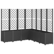 Plantenbak Met Latwerk 160X160X140 Cm Polypropeen Zwart