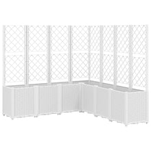Plantenbak Met Latwerk 160X160X140 Cm Polypropeen Wit Groen