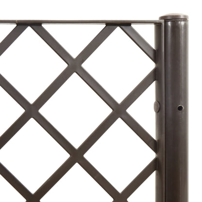 Plantenbak Met Latwerk 160X160X140 Cm Polypropeen Bruin Blauw