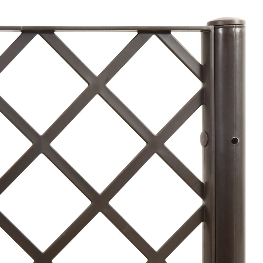 Plantenbak Met Latwerk 160X160X140 Cm Polypropeen Bruin Blauw