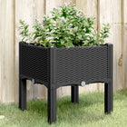 Planter with legs 40x40x42 cm polypropylene black