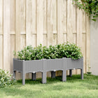Plantenbak met poten 120x40x42 cm lichtgrijs