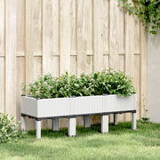 Planter with legs 120x40x42 cm polypropylene white