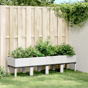 Plantenbak met poten 160x40x42 cm wit polypropeen