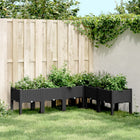 Planter with legs 160x120x42 cm polypropylene black