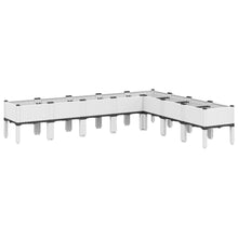 Plantenbak met poten 200x160x42 cm polypropeen wit