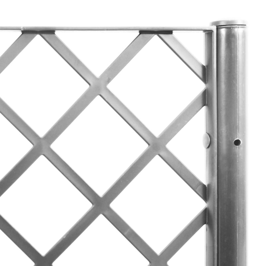 Plantenbak Met Latwerk 40X40X142 Cm Polypropeen Lichtgrijs