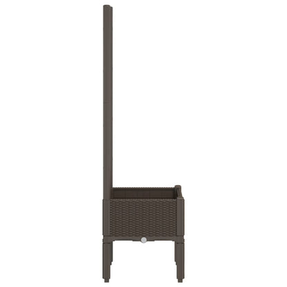 Plantenbak Met Latwerk 40X40X142 Cm Polypropeen Bruin