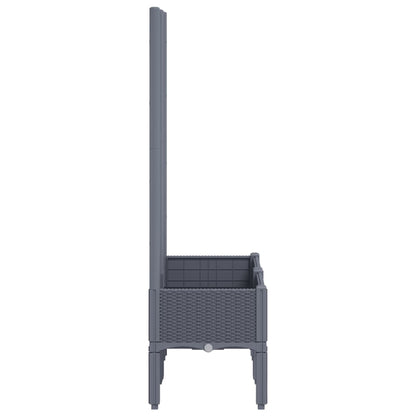 Plantenbak Met Latwerk 80X40X142 Cm Polypropeen Grijs