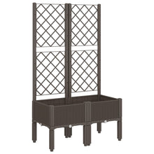 Plantenbak Met Latwerk 80X40X142 Cm Polypropeen Bruin