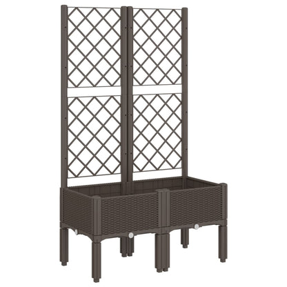 Plantenbak Met Latwerk 80X40X142 Cm Polypropeen Bruin