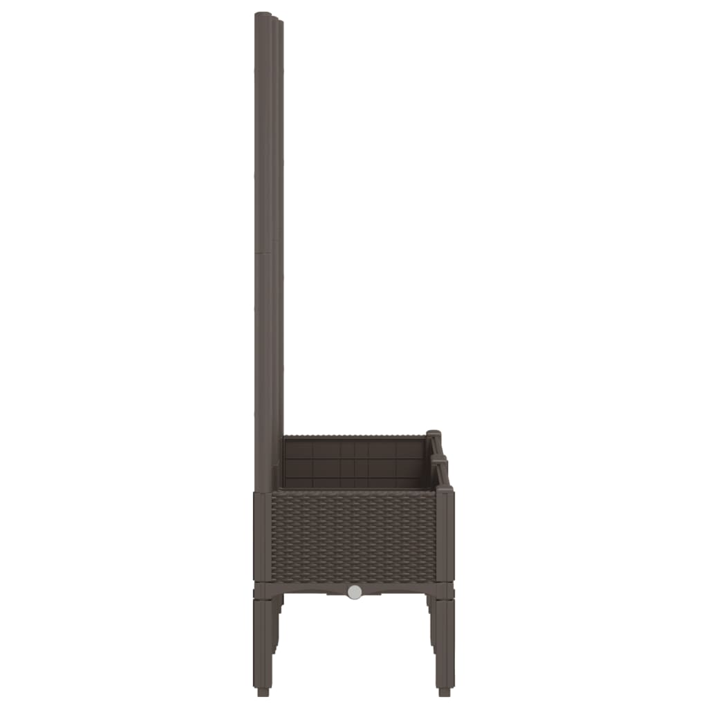 Plantenbak Met Latwerk 80X40X142 Cm Polypropeen Bruin