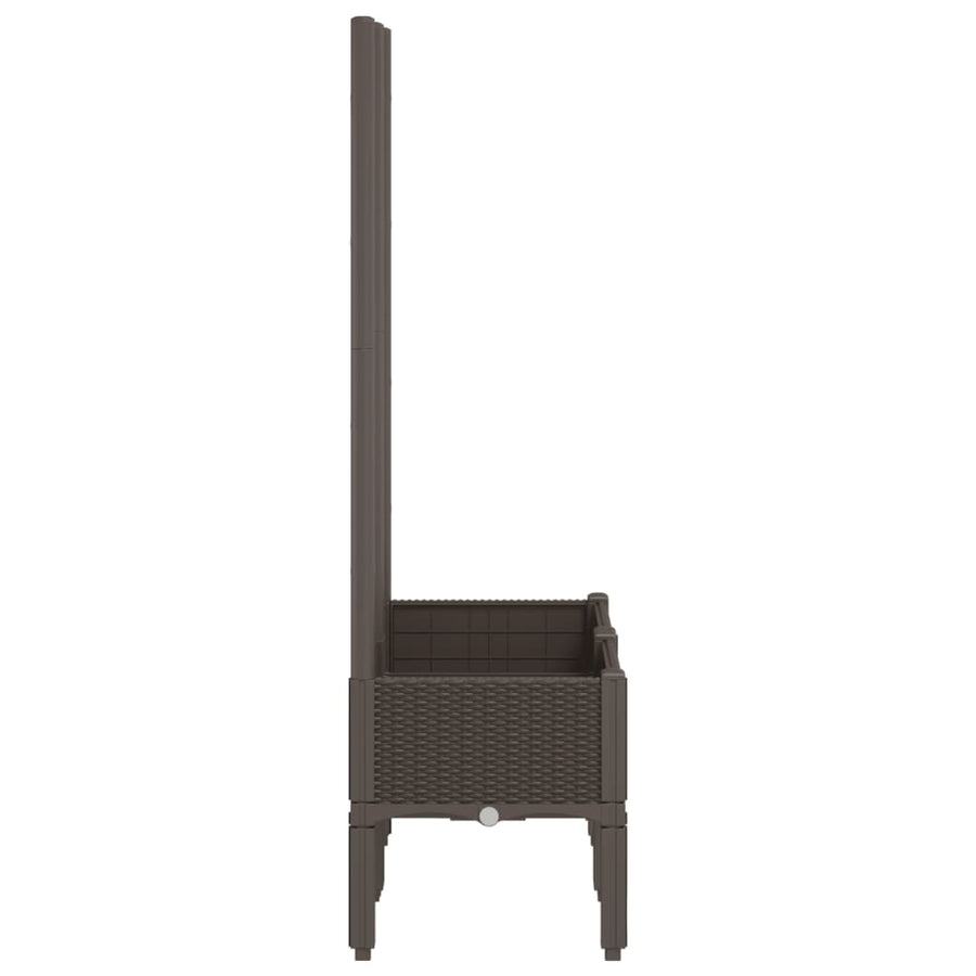 Plantenbak Met Latwerk 80X40X142 Cm Polypropeen Bruin
