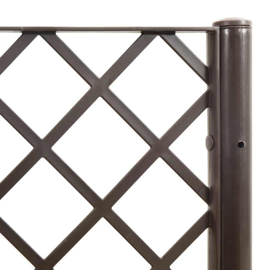 Plantenbak Met Latwerk 80X40X142 Cm Polypropeen Bruin