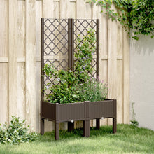 Plantenbak Met Latwerk 80X40X142 Cm Polypropeen Bruin